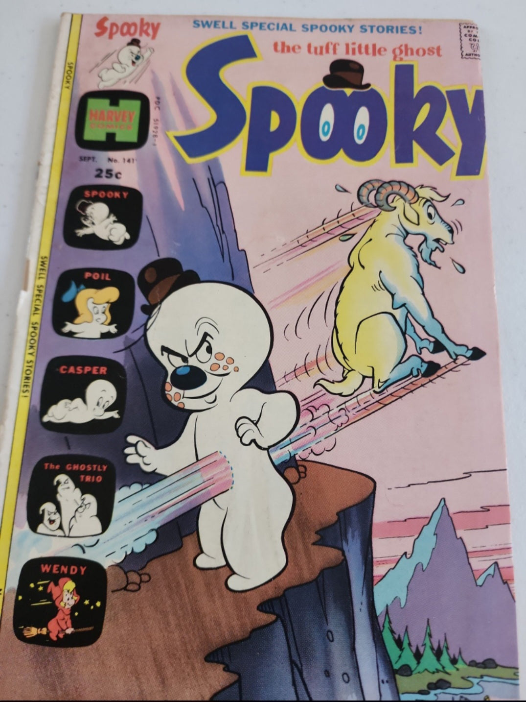 Spooky #141 1974 by Harvey Comics featuring a mountian goat