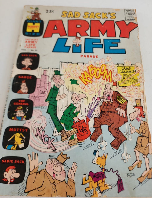 Sad Sack Army Life  #35; Harvey comic book | August 1971 featuring Sarge Smoking