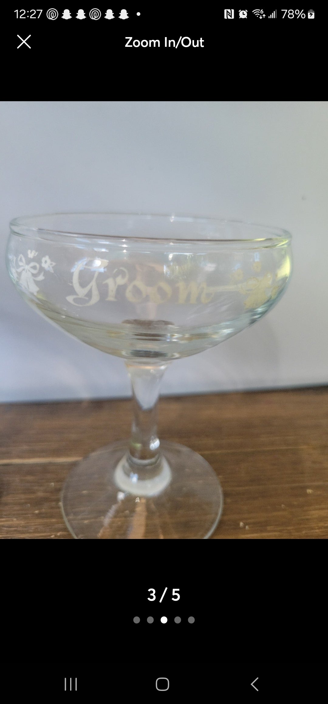 VINTAGE 1973 Toast the Bride & Groom Wine Glasses for your Wedding