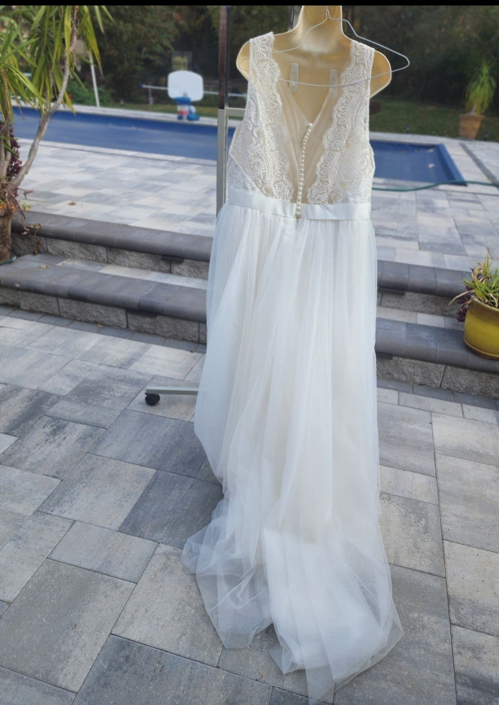 White Wedding Dress plus size  by J J's House