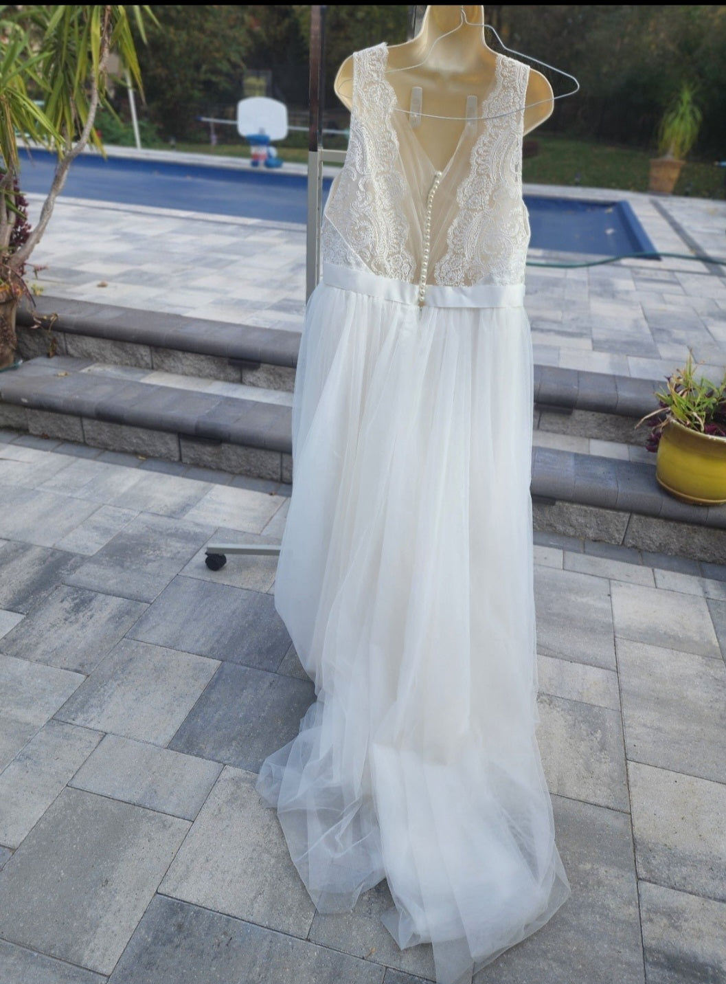 White Wedding Dress plus size  by J J's House