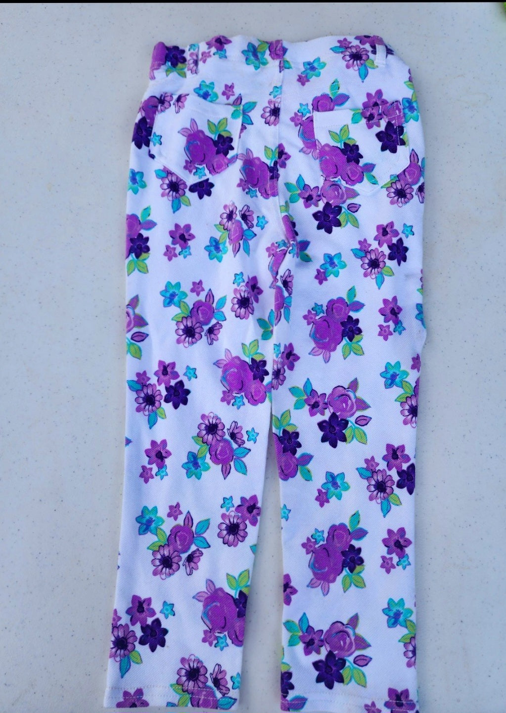 Girls Garanimals Pants Printed Jeggings Purple white 5T