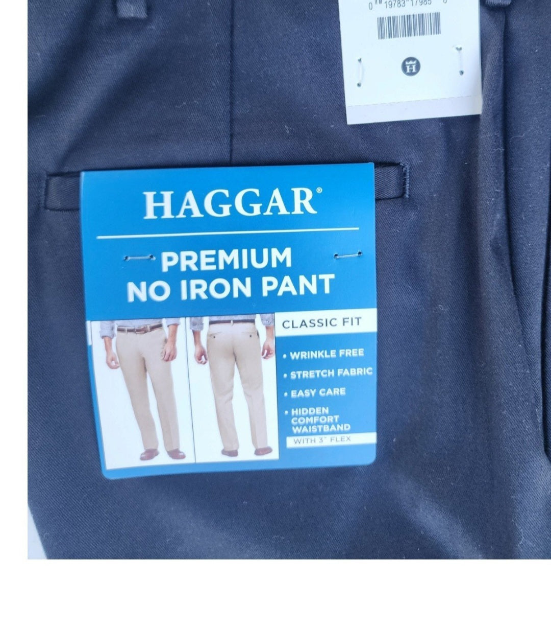 New Haggar no iron pants Black classic fit 38w 34L