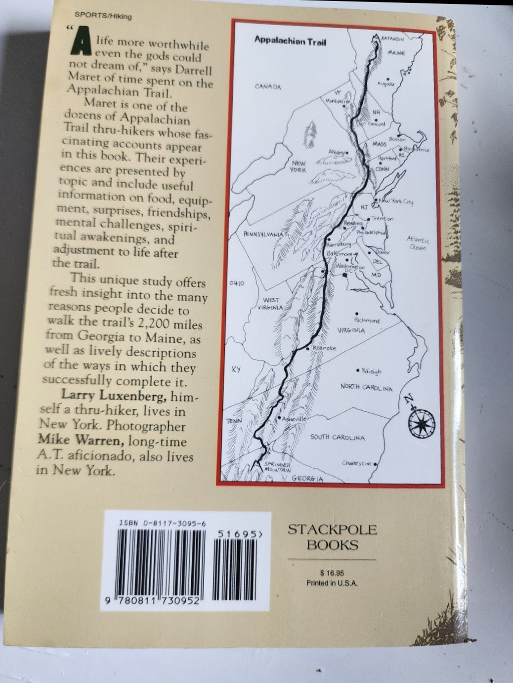 Walking The Appalachian Trail by Larry Luxenberg - Hiking