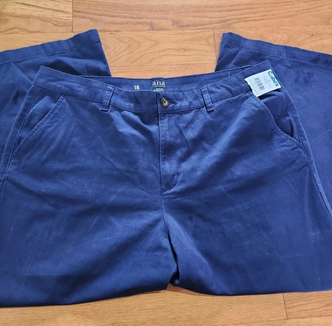 a.n.a. size Women's 18 Navy Blue Pants