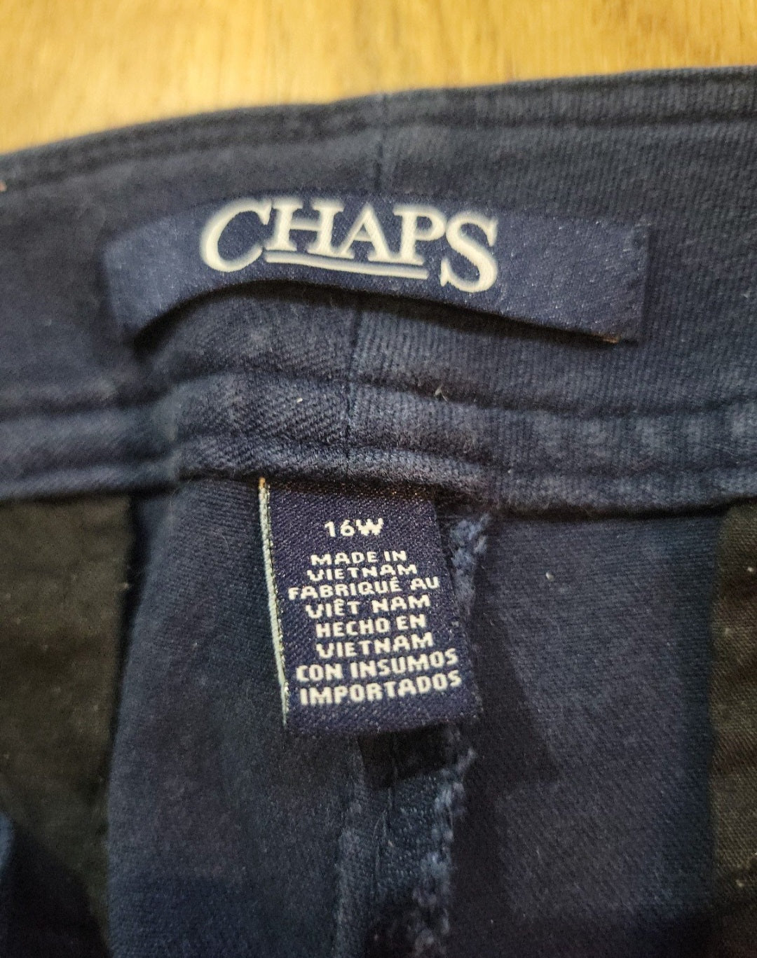 Chaps Navy Pants size 16