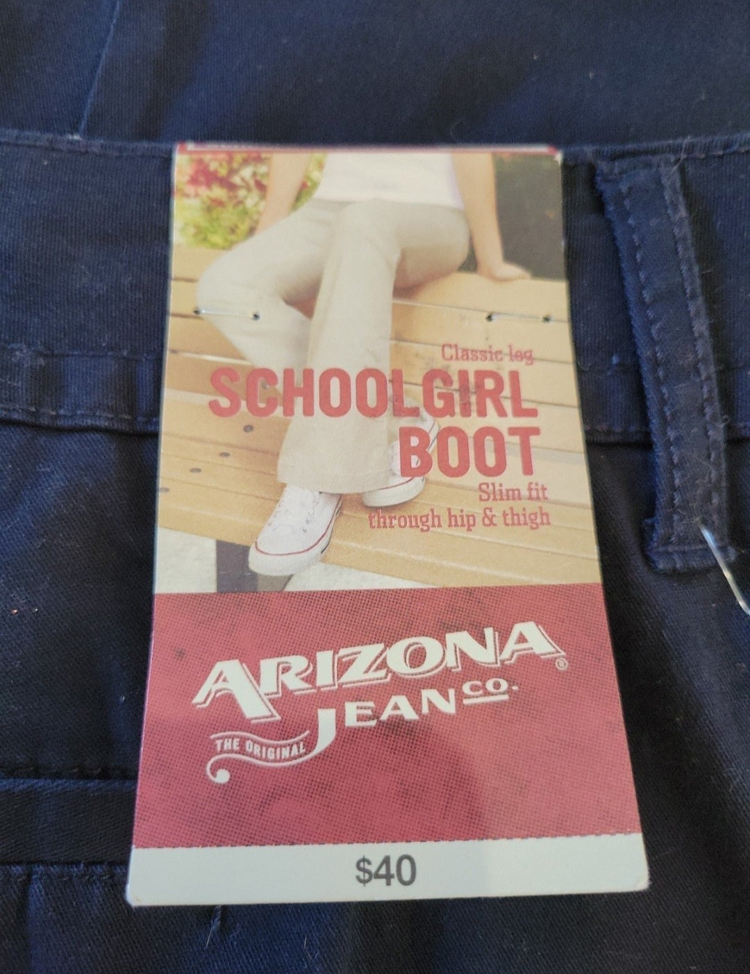 Arizona Jeans Navy Pants schoolgirl boot size 19