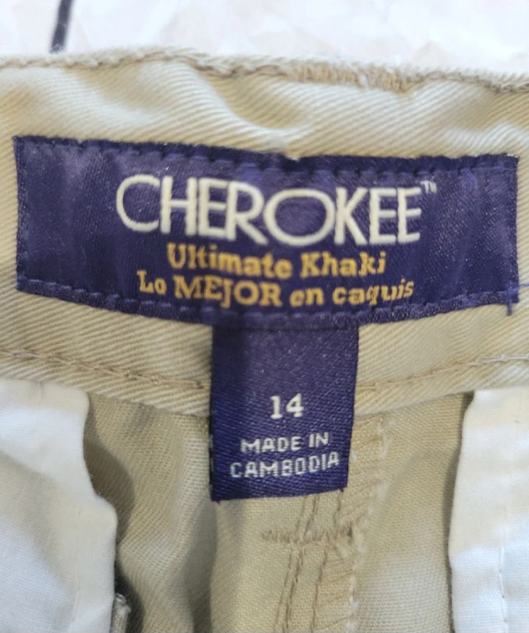 Girl's Khaki school uniform Pants size 14