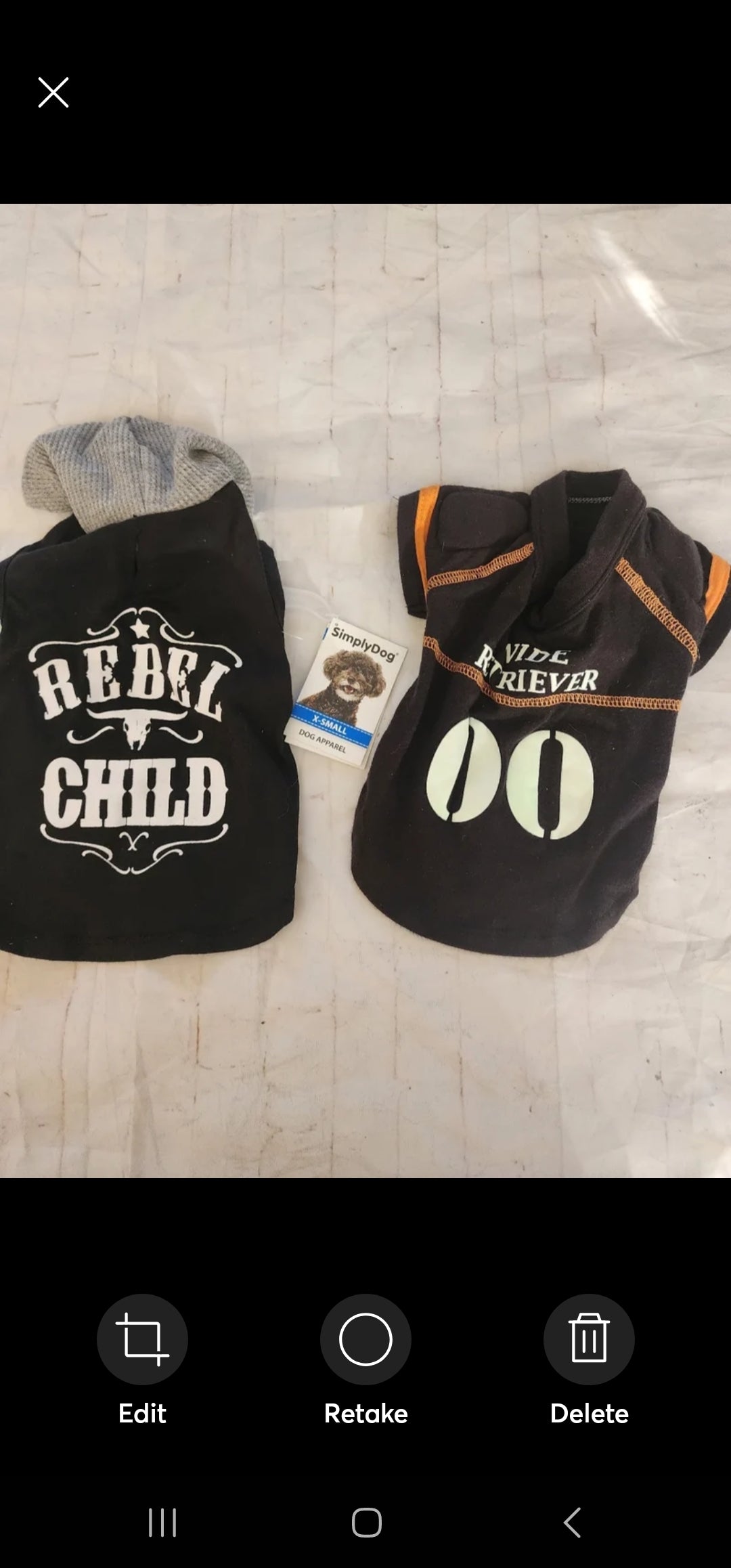 XS Dog Shirts Rebel Child & Wide Retriever