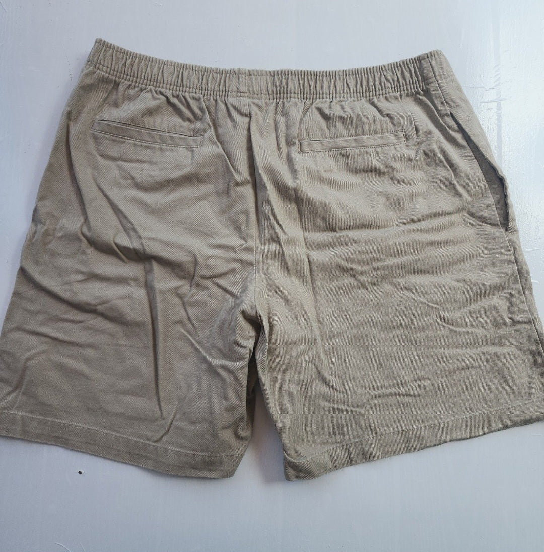 Men's Shorts Cherokee L Kahki tan Elastic Waist