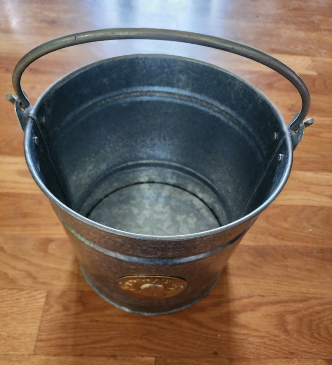 Galvanized metal ice bucket Lunch pail with lid