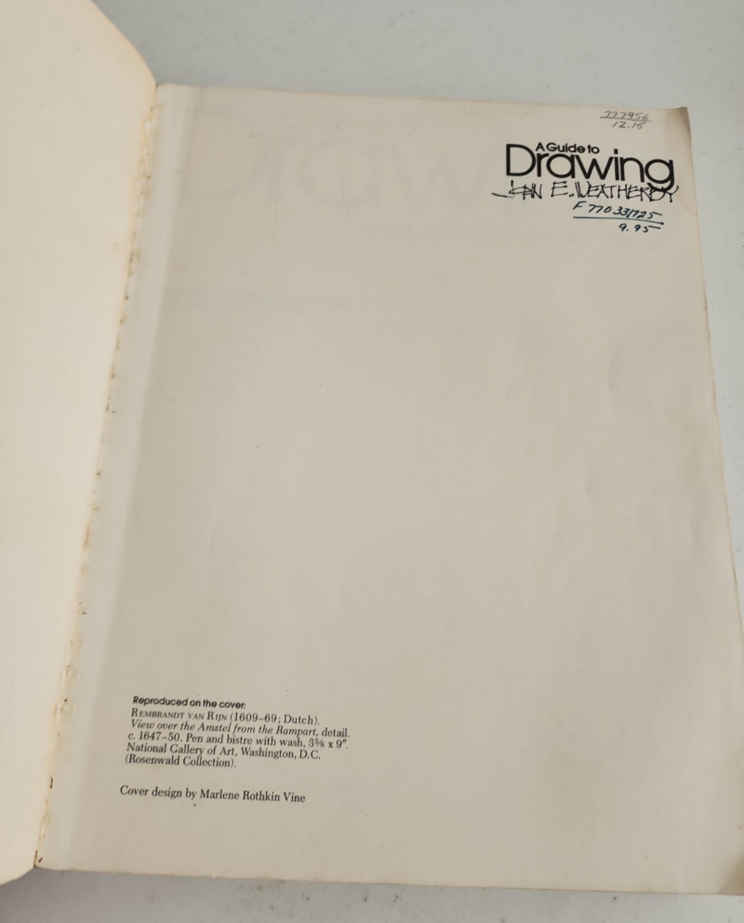 A Guide to Drawing by Daniel M. Mendelowitz 1976
