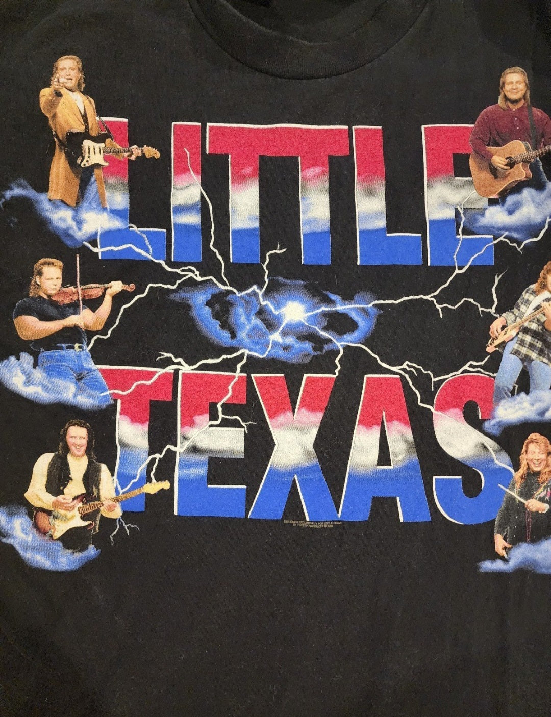 VTG Tennessee River Gold LITTLE TEXAS Band Concert Mens  Dbl  sided T Shirt Sz L