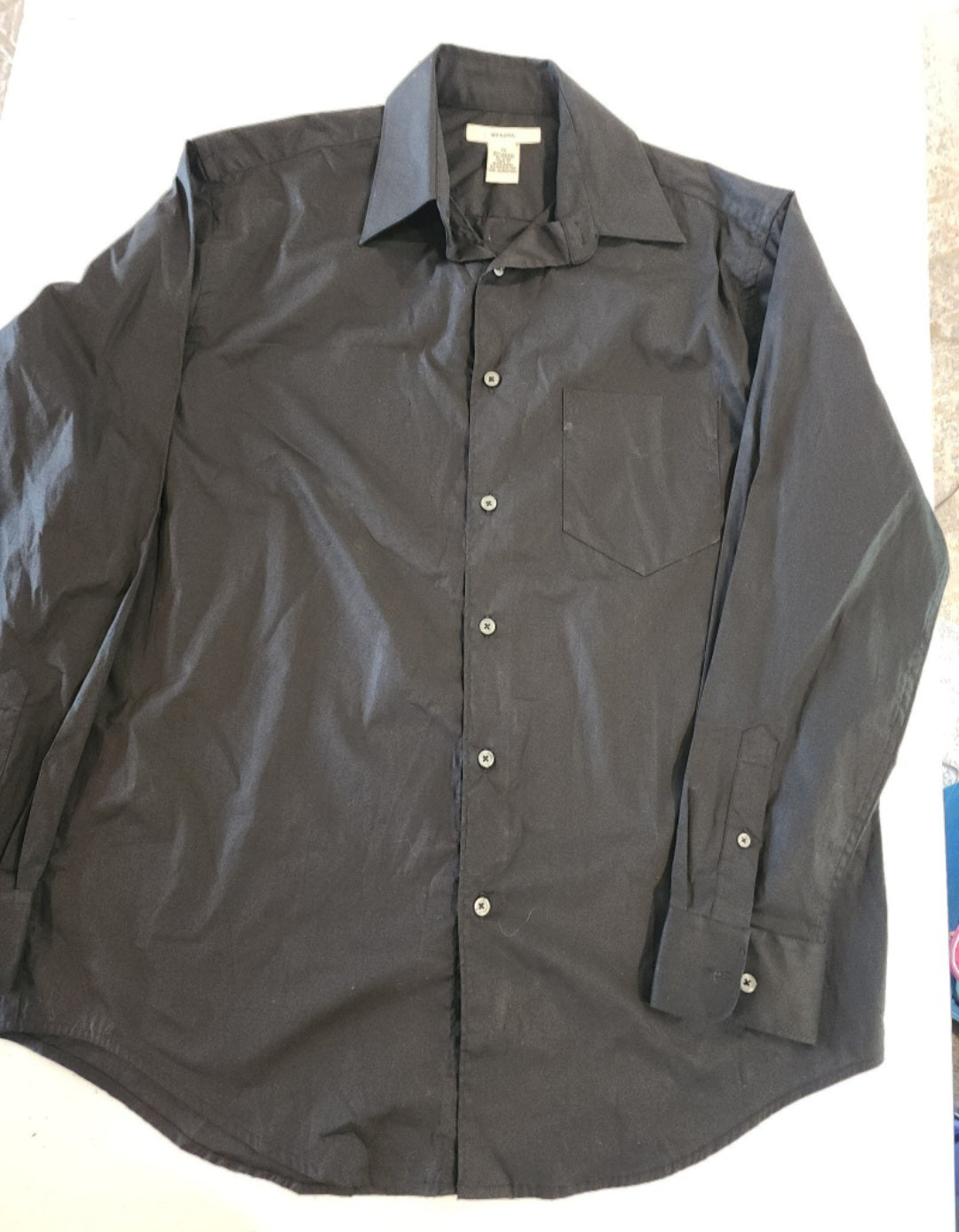 Men’s Merona Black Button-Down Shirt M long sleeve