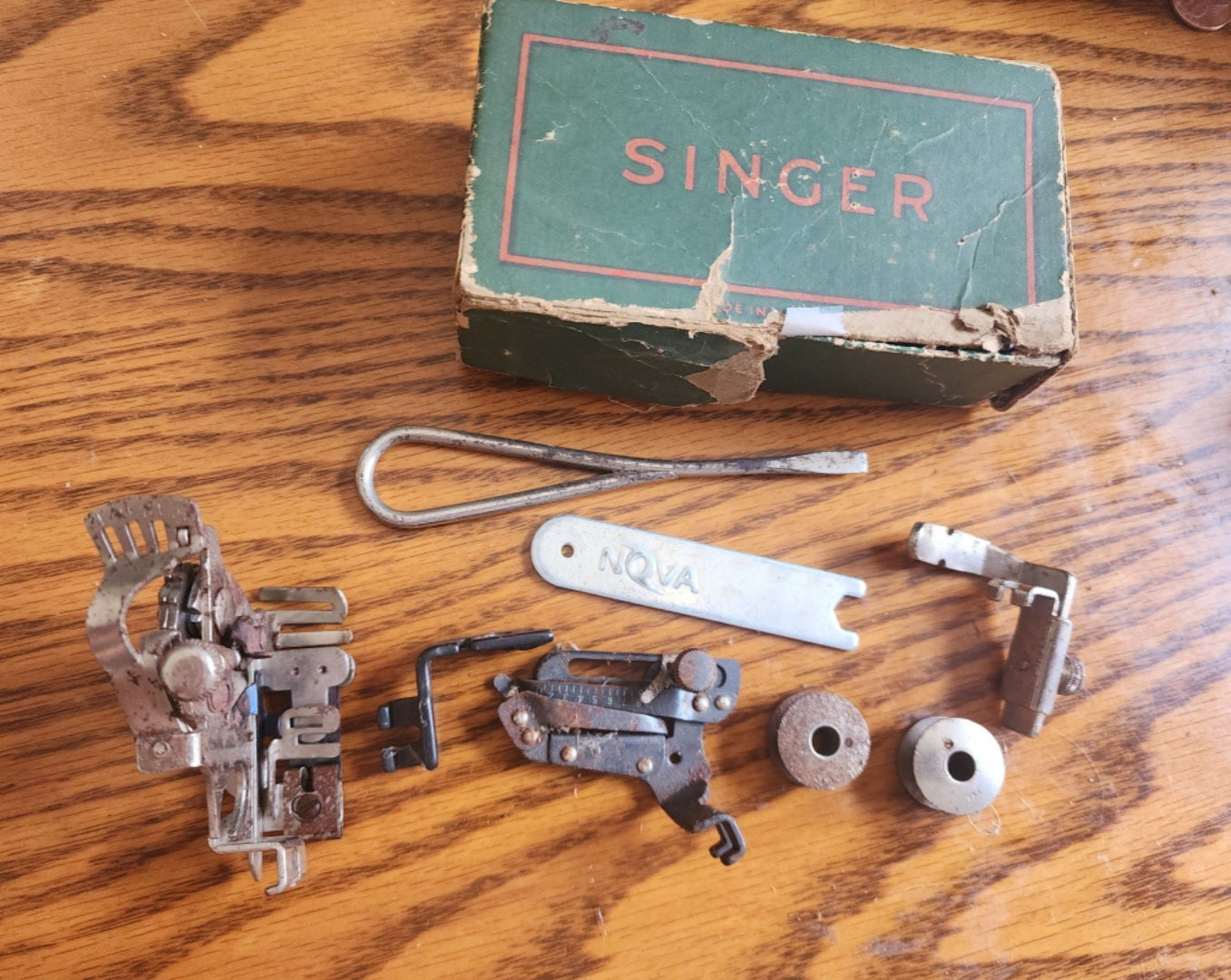 Vintage Singer Sewing Machine Attachments.
