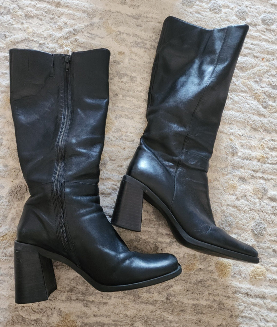 Women's Black Leather Boots