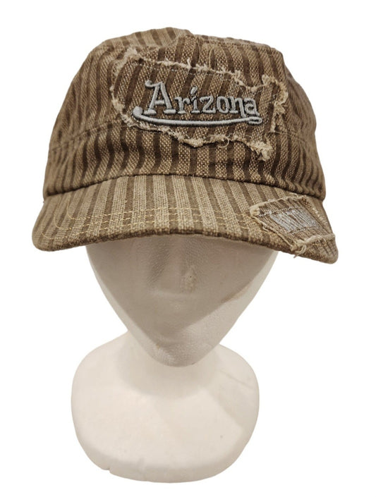 WOMENS FACTORY DISTRESSED ARIZONA CADET/MLITARY STYLE HAT ADJUSTABLE