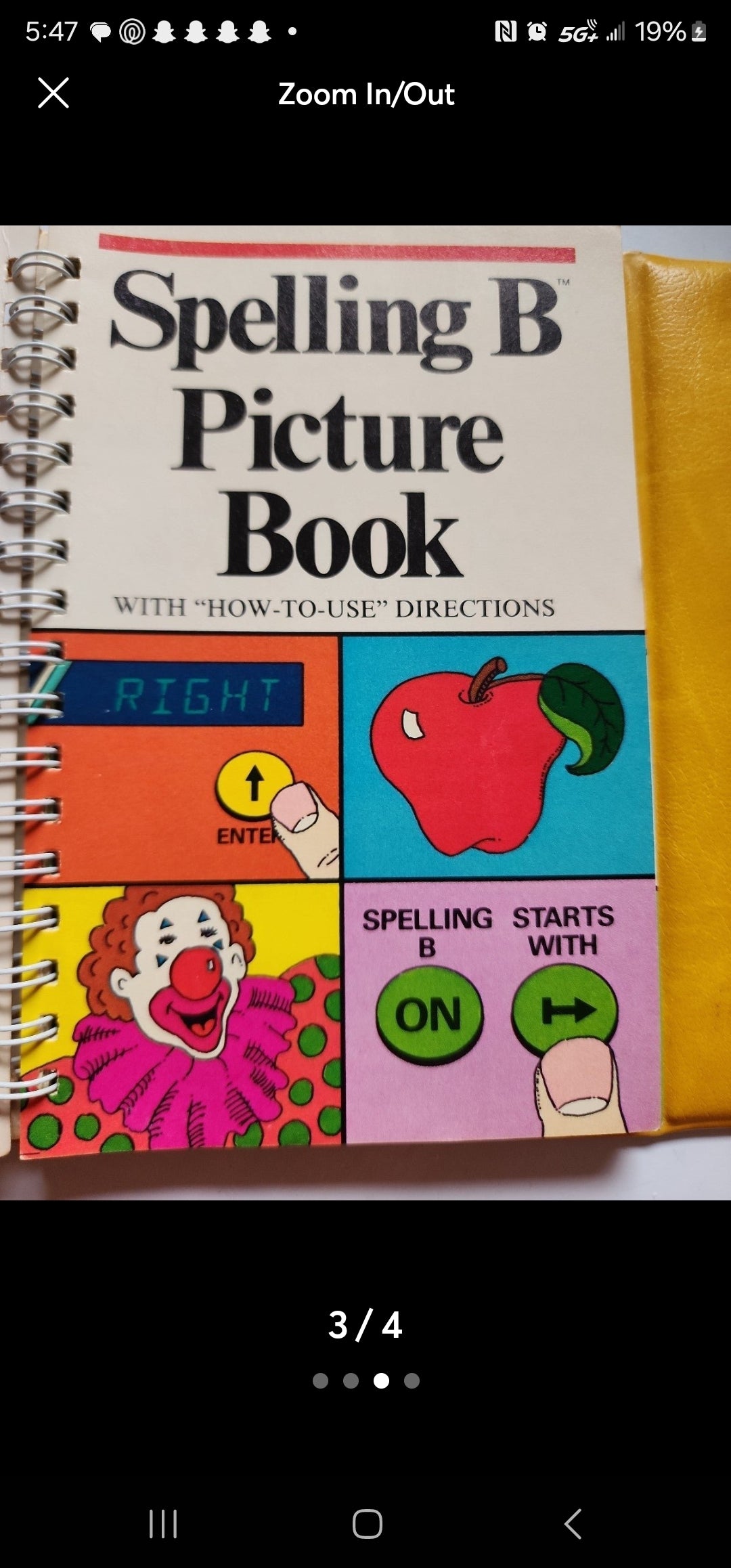 Vintage Texas Instruments Spelling B Spelling Bee Calculator & Book in Case