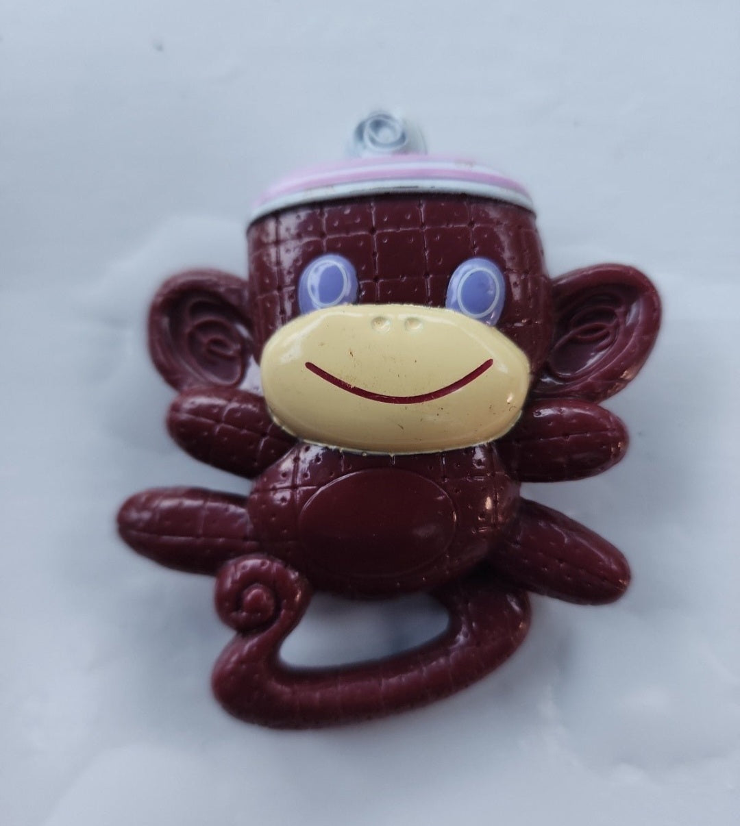 Dora Explorer & Baby Alive Burgundy Sock Monkey Rattle Replacement Accessory