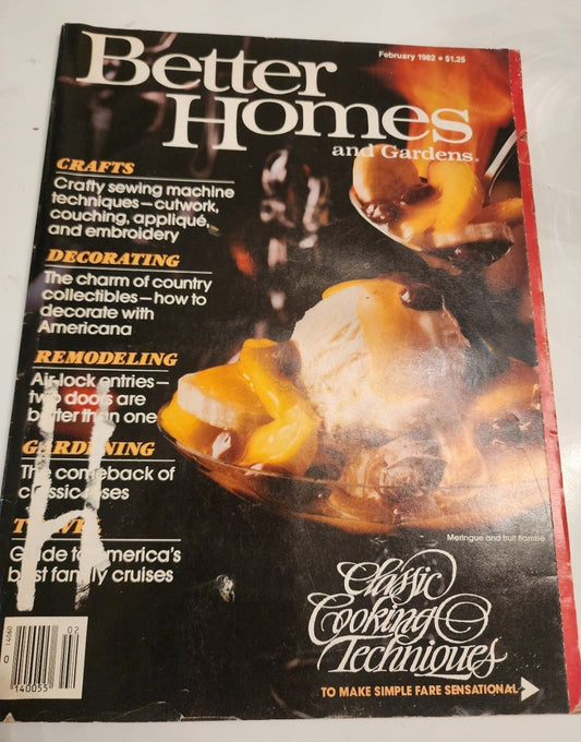 Better Homes Garden Vtg Februa 1982 Womens Magazine Crafts Recipes DIY Gardening