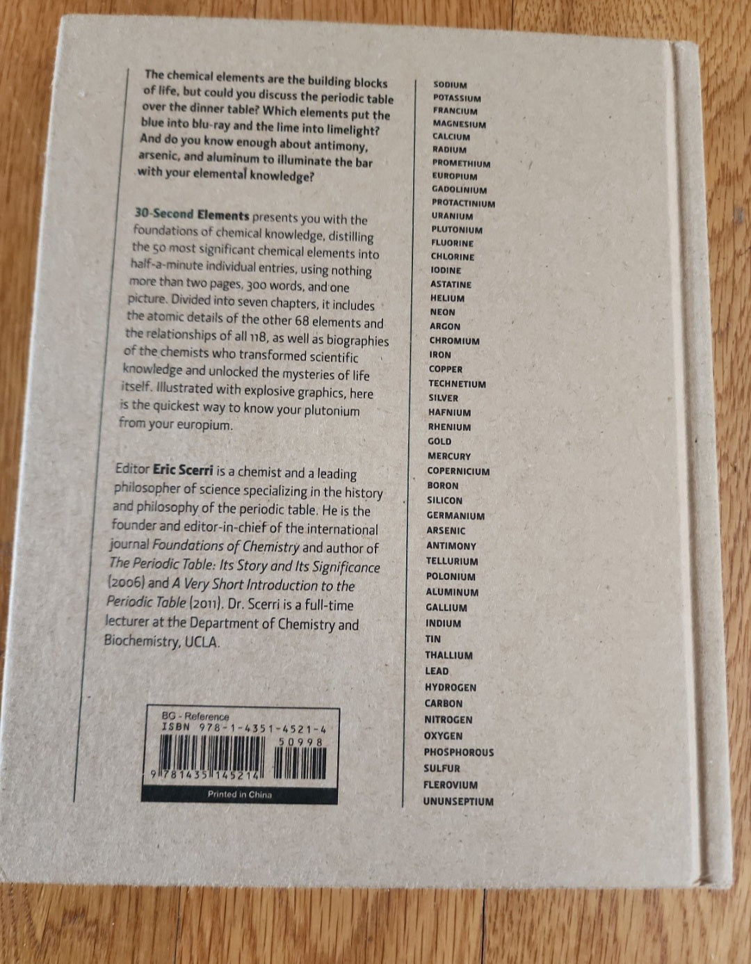 30-Second Elements  The 50 most significant Element each explained half a minute