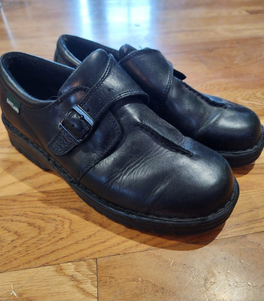 Eastland Syracuse Side Buckle Black Leather Comfort Women's Shoes Size 10W
