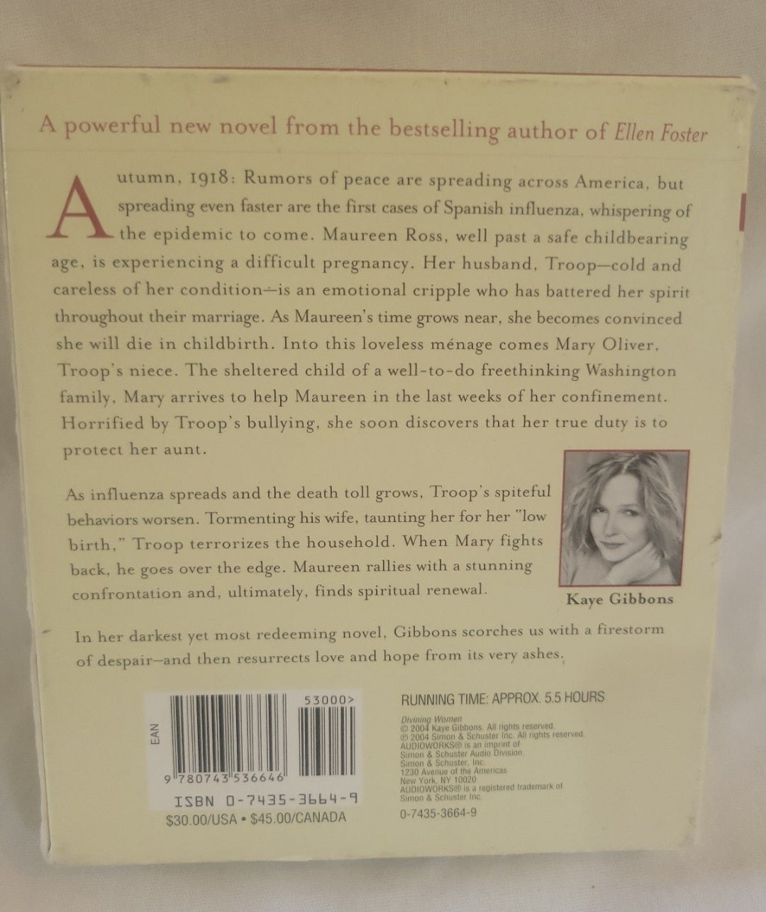 Divining Women  A Novel by Kaye Gibbons -Audio Book 5 CDs