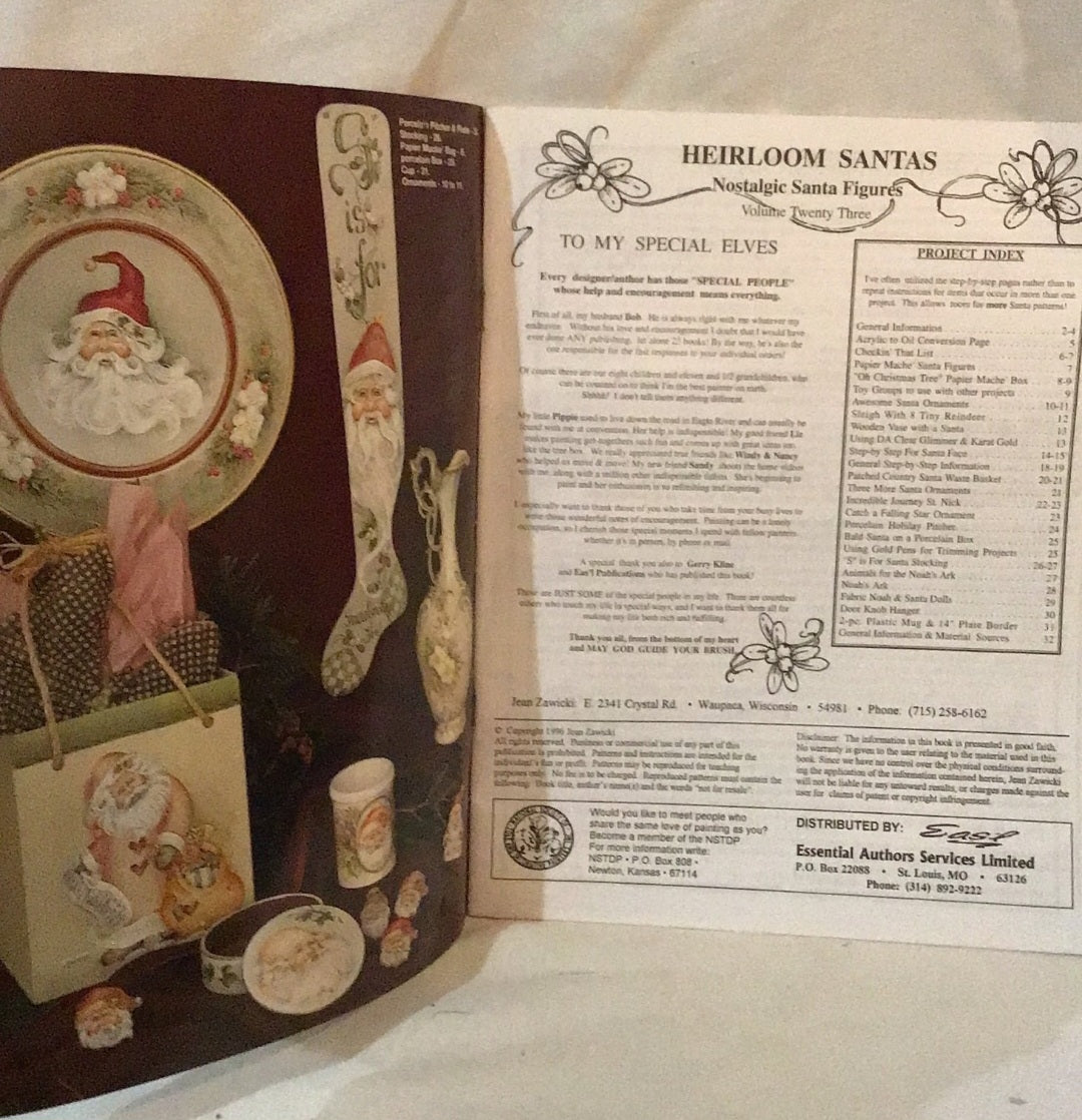 Easil’s Heirloom Santas & Noahs Ark Too 14 Acrylic Projects & a dozen Christmas ornaments