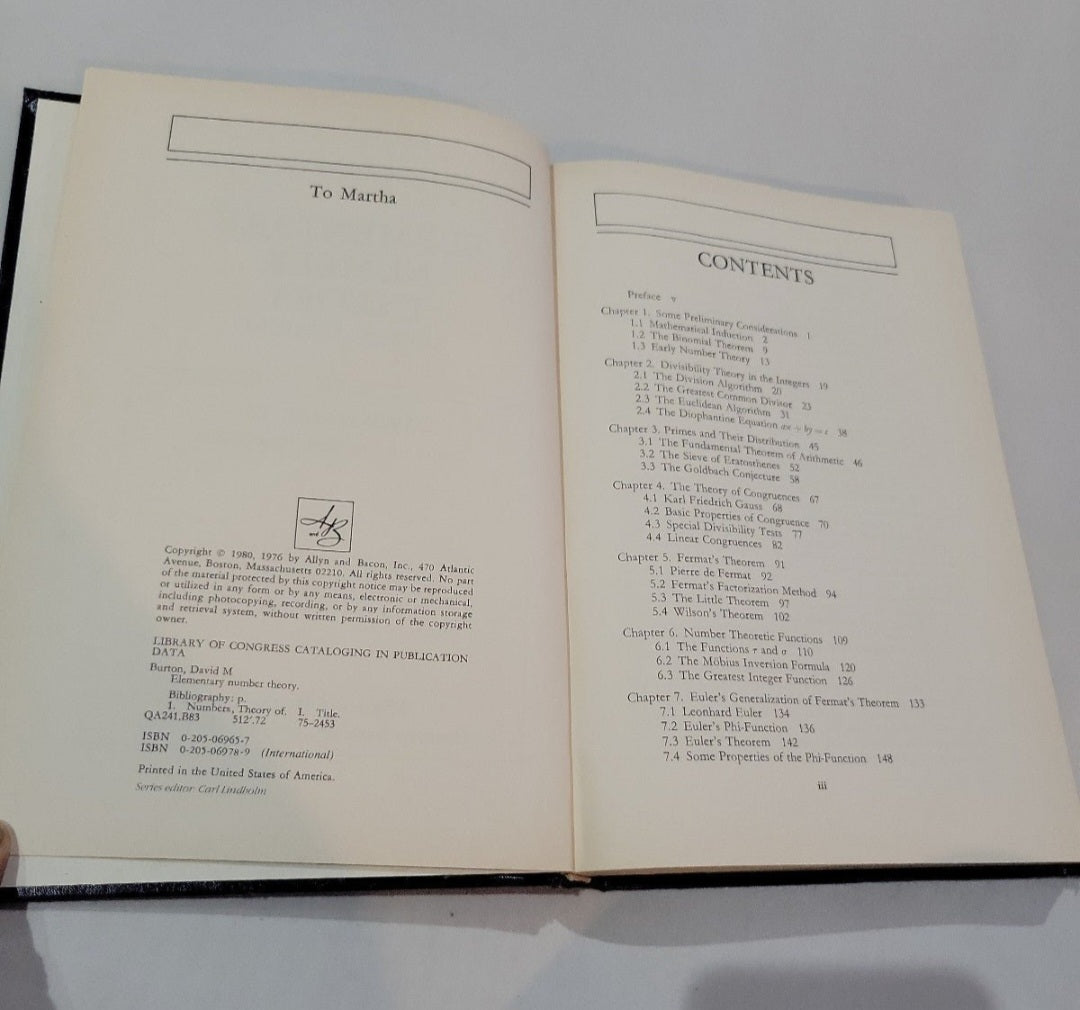 Elementary Number Theory, Revised printing Hardback book (44)