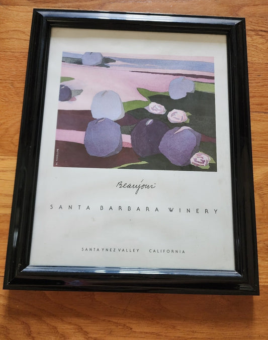 Framed Poster  Beaujour Santa Barbara Winery Santa Ynez Valley California