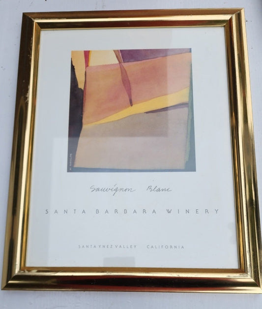 Framed Poster Sauvignon Blane Santa Barbara Winery Santa Ynez Valley California