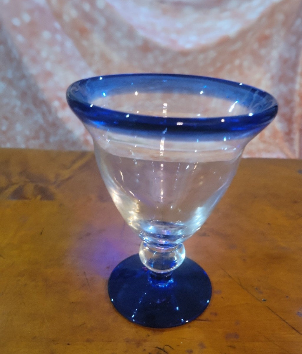 Mexican Blue Rim cocktail Glass