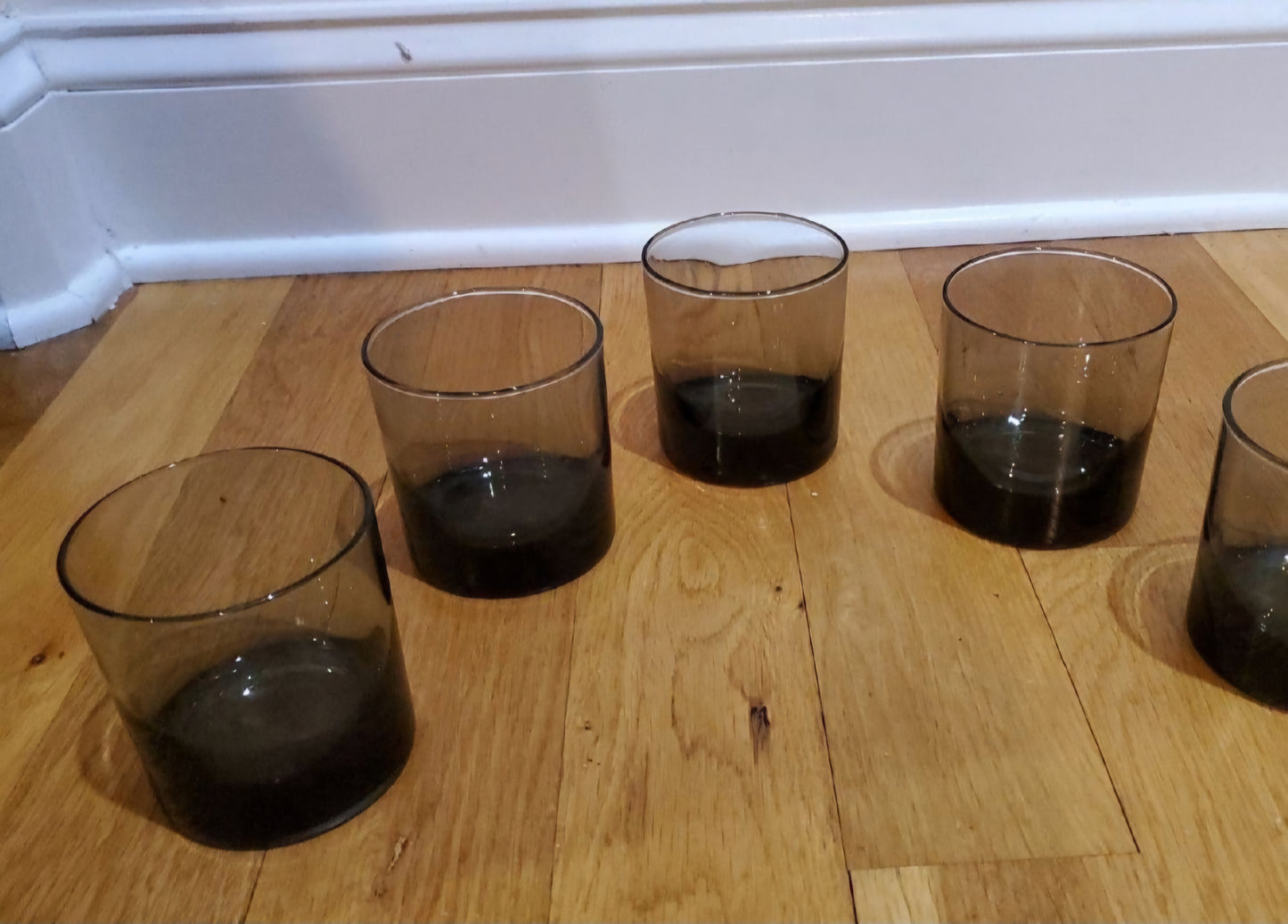 4 Smoky Short Cocktail Glasses