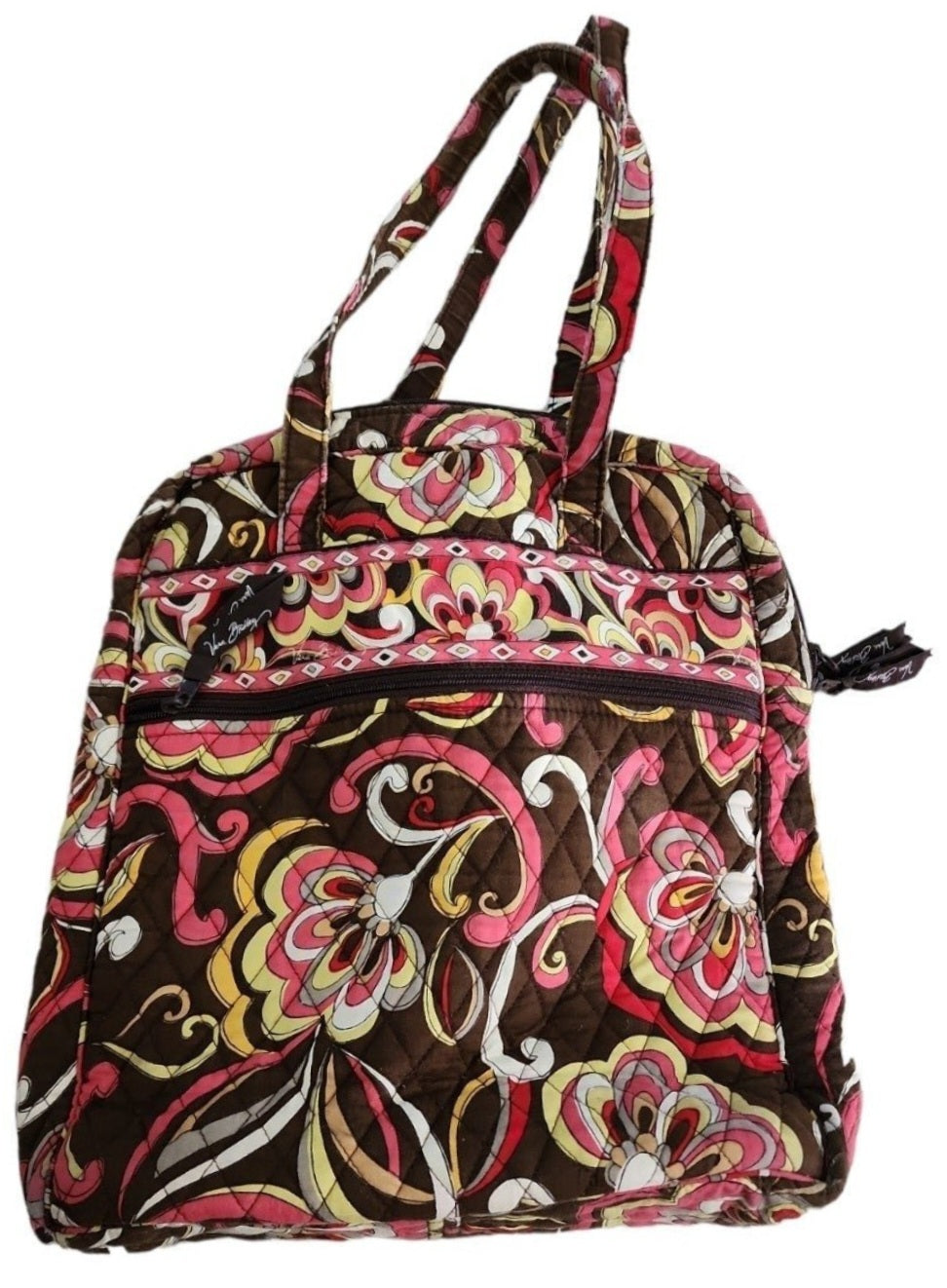 Vera Bradleyl Duffel Tote Bag Brown & Pink  Pucinni Pattern see last picture