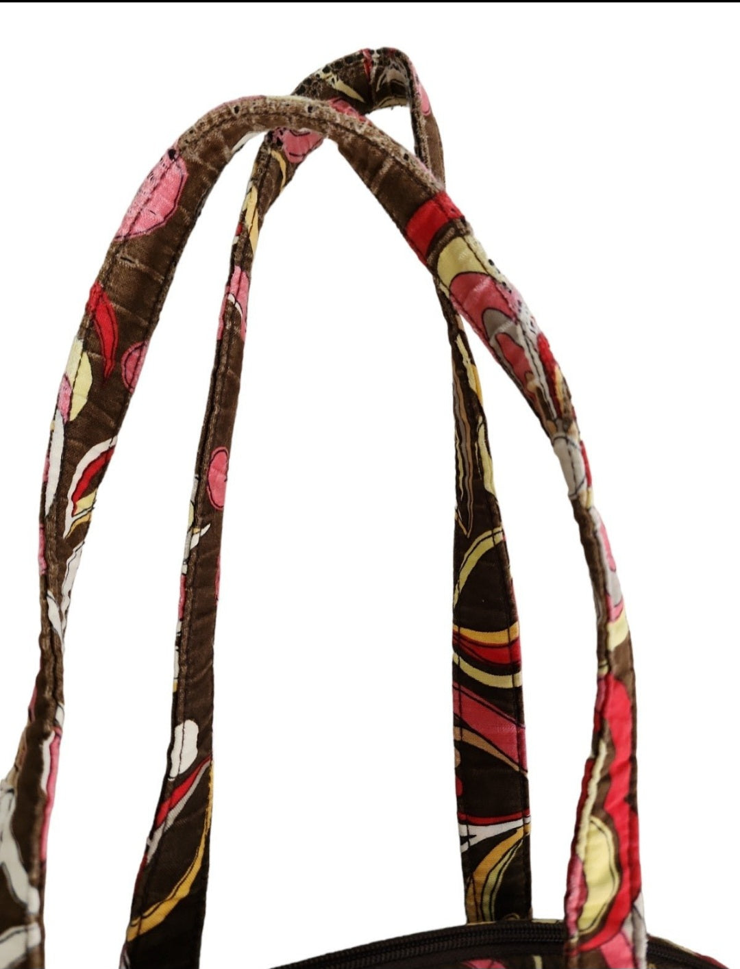 Vera Bradleyl Duffel Tote Bag Brown & Pink  Pucinni Pattern see last picture