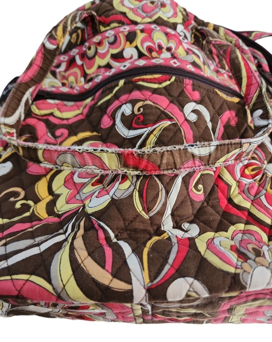 Vera Bradleyl Duffel Tote Bag Brown & Pink  Pucinni Pattern see last picture