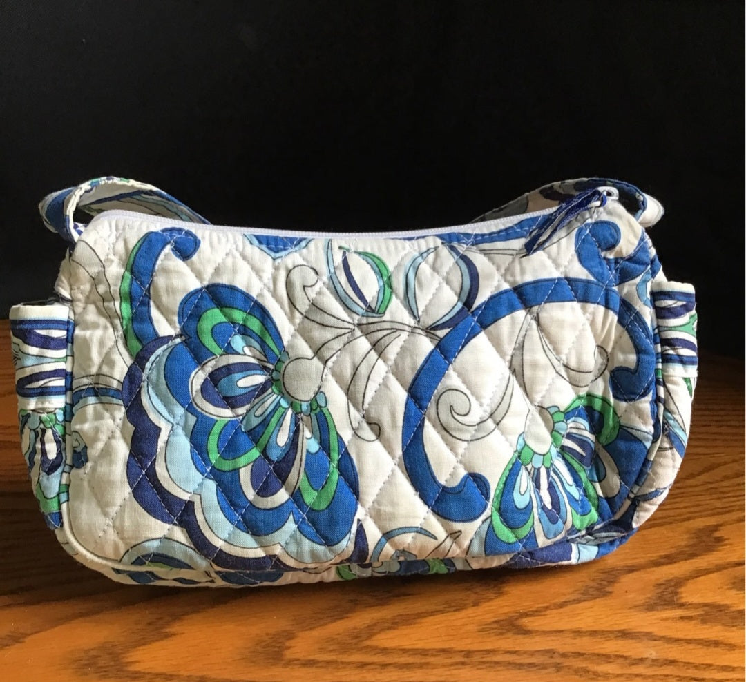 Vera Bradley Purse blue , grey and white floral