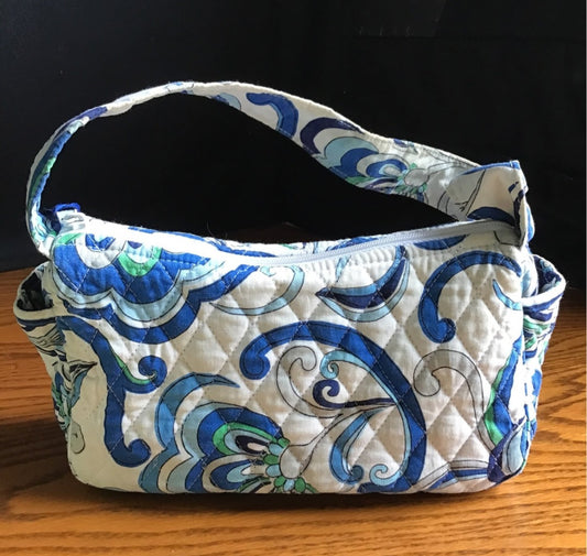 Vera Bradley Purse blue , grey and white floral