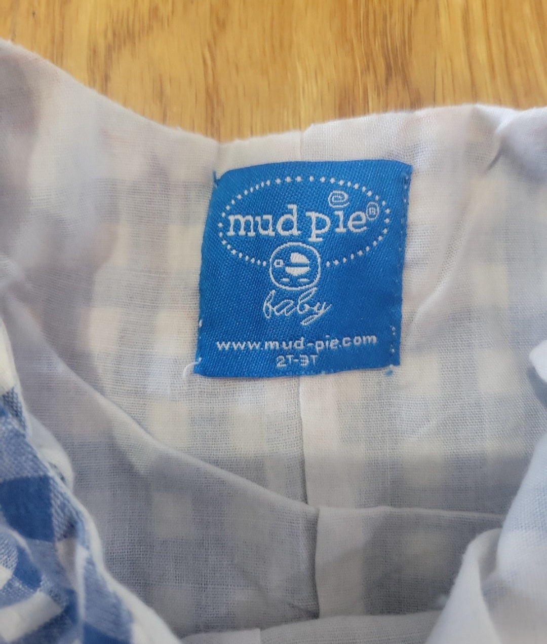 Boys Mudpie 2T-3T plaid overalls