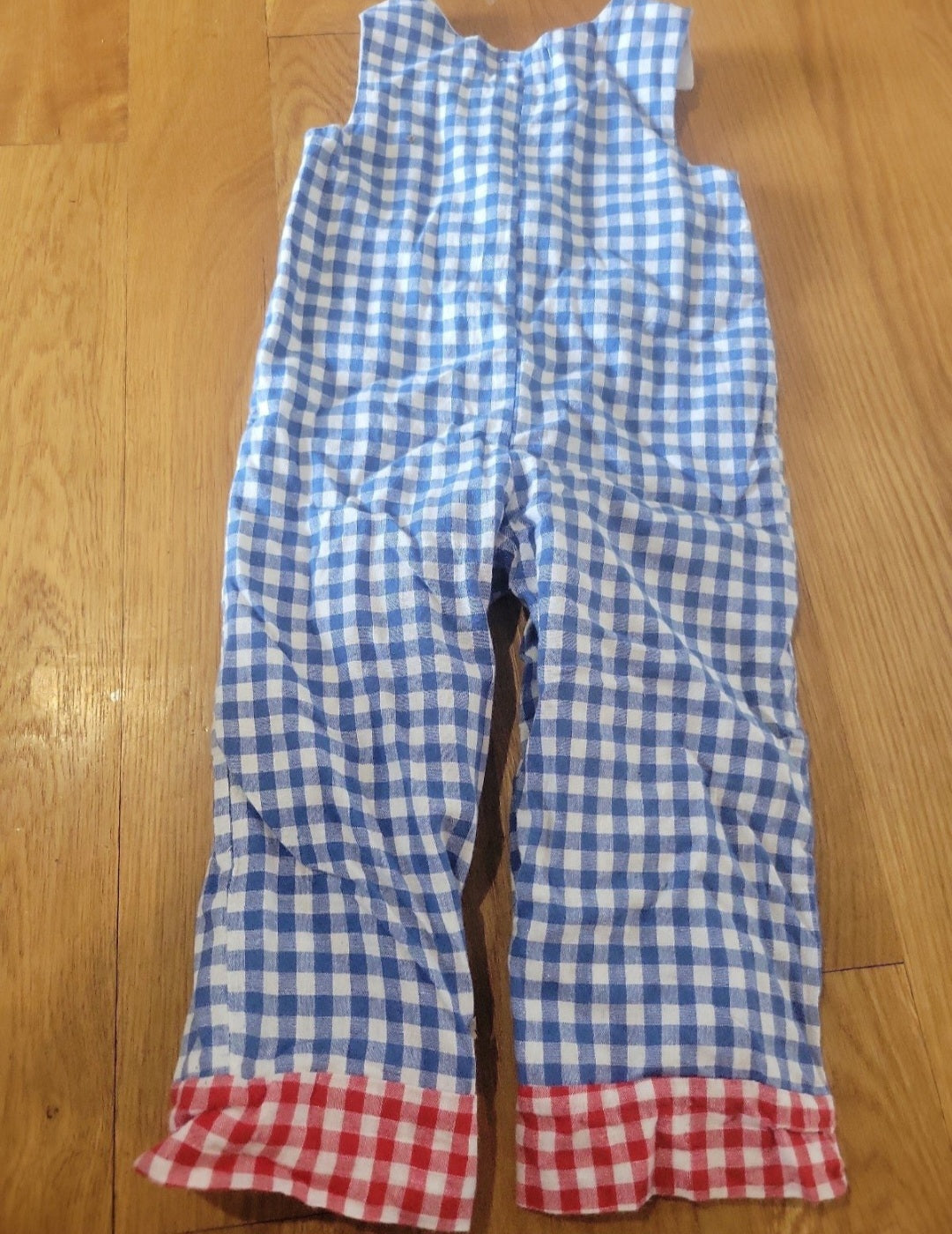 Boys Mudpie 2T-3T plaid overalls