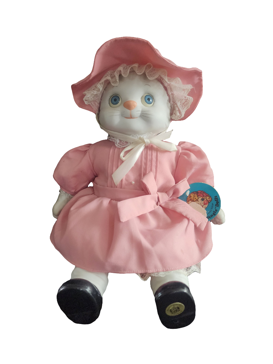 Dolly Dingle's Kittie Cuti Porcelain Musical Cat Doll L. Edition 681/2000