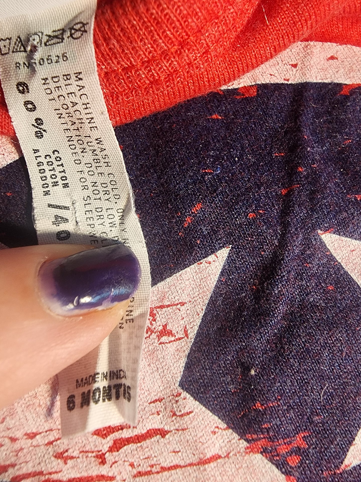 Tennessee Tri-star  Onesie 6 Months Red White & Blue