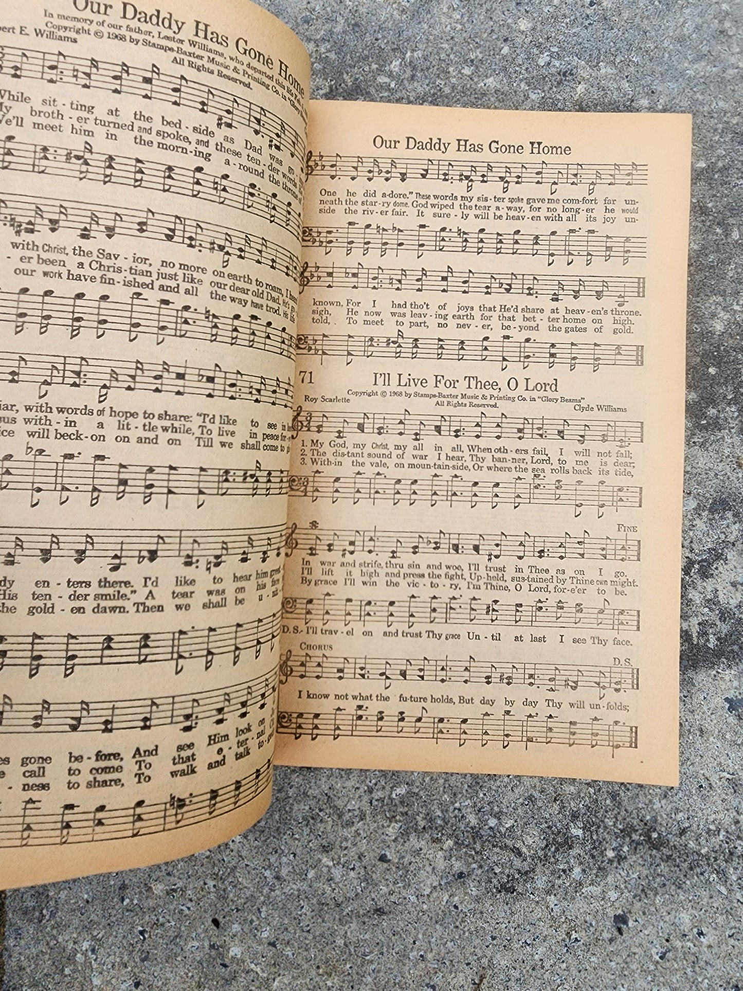 Glory Beams hymnal book 1968 softcover
