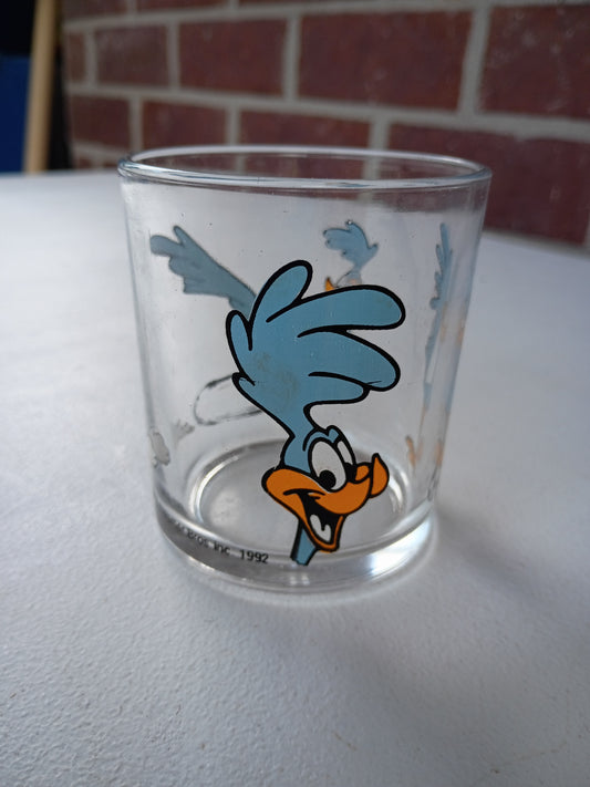 Road Runner juice glass 1992  TM Warner Brothers