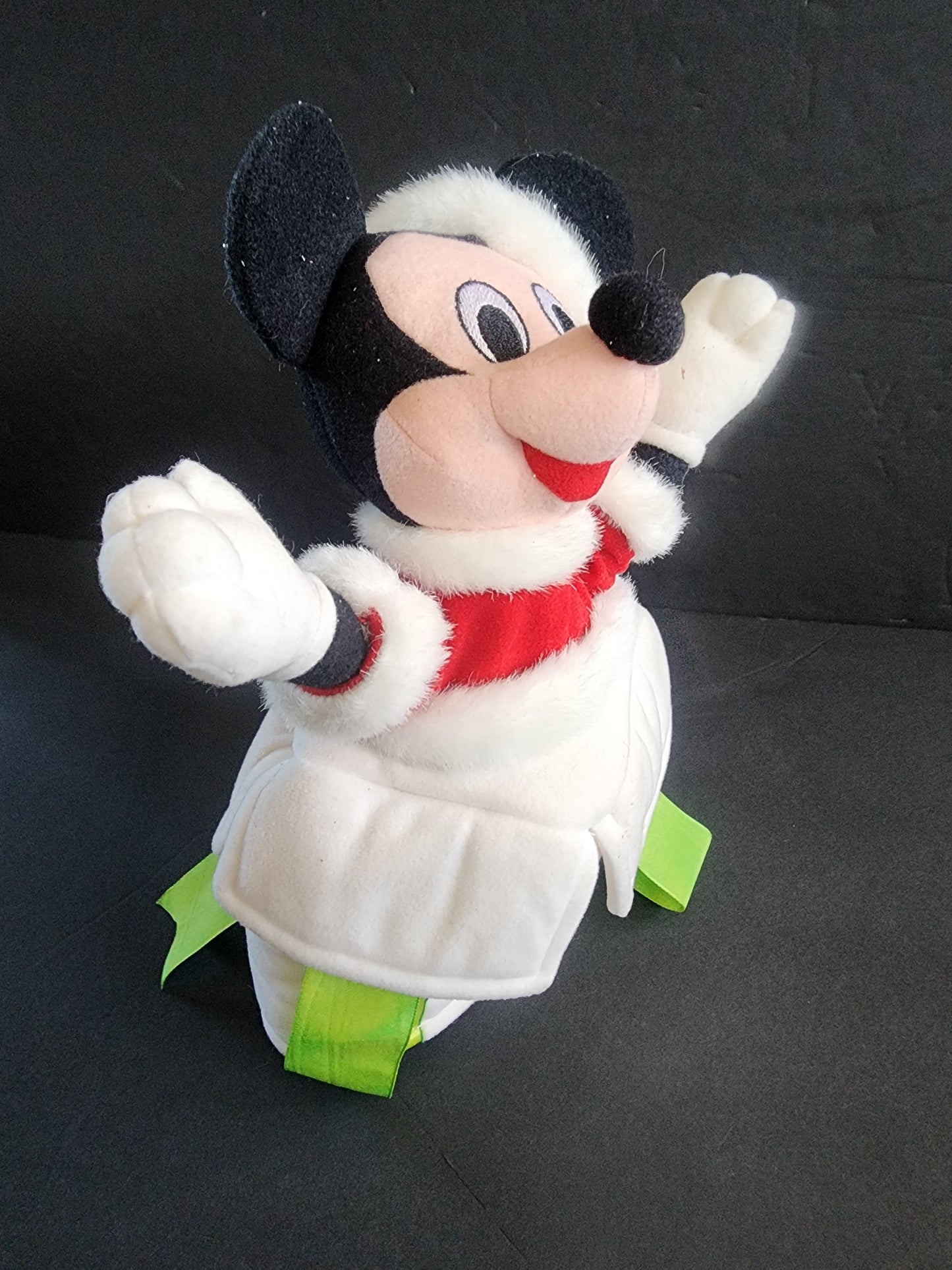 Disney Mickey Mouse Present Christmas Tree Topper Plush Toy Holiday Santa Decor