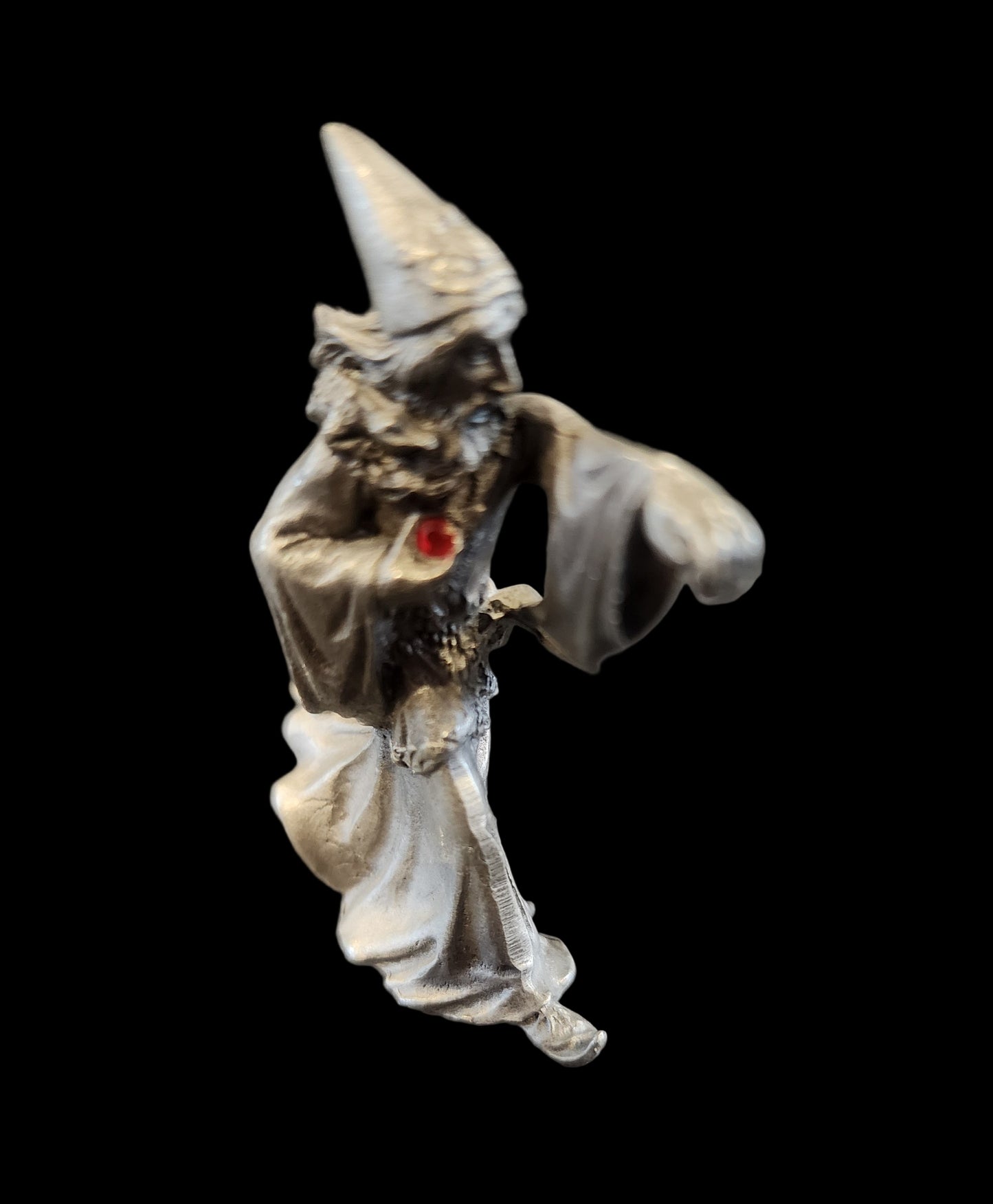 Pewter Wizard Figurine w/Red Gemstone Height: aprox.  2.25” Fantasy