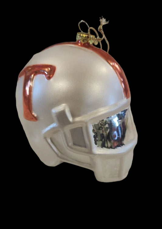 UT University of Tennessee Glass Ornament Helment