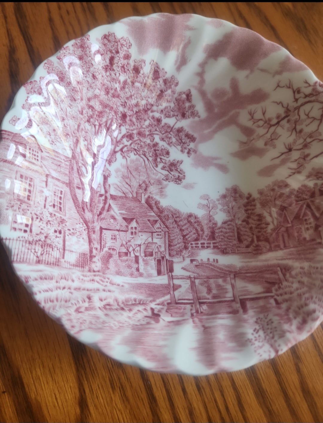 Vintage Johnson Bros Cotswold Pink Bowl - 6" Ironstone