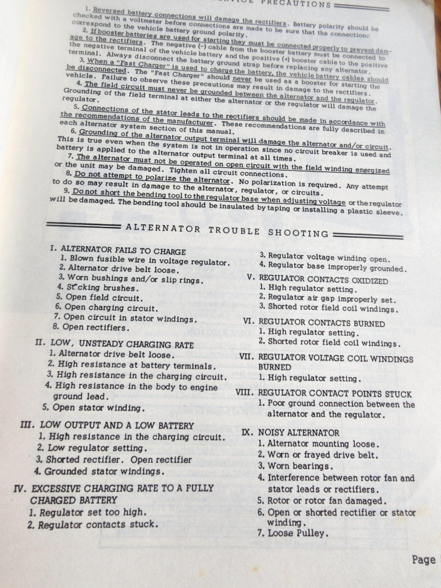 1967 Alternator Service Manual -Prestolite, Chrysler, Delco, Ford, Motorola