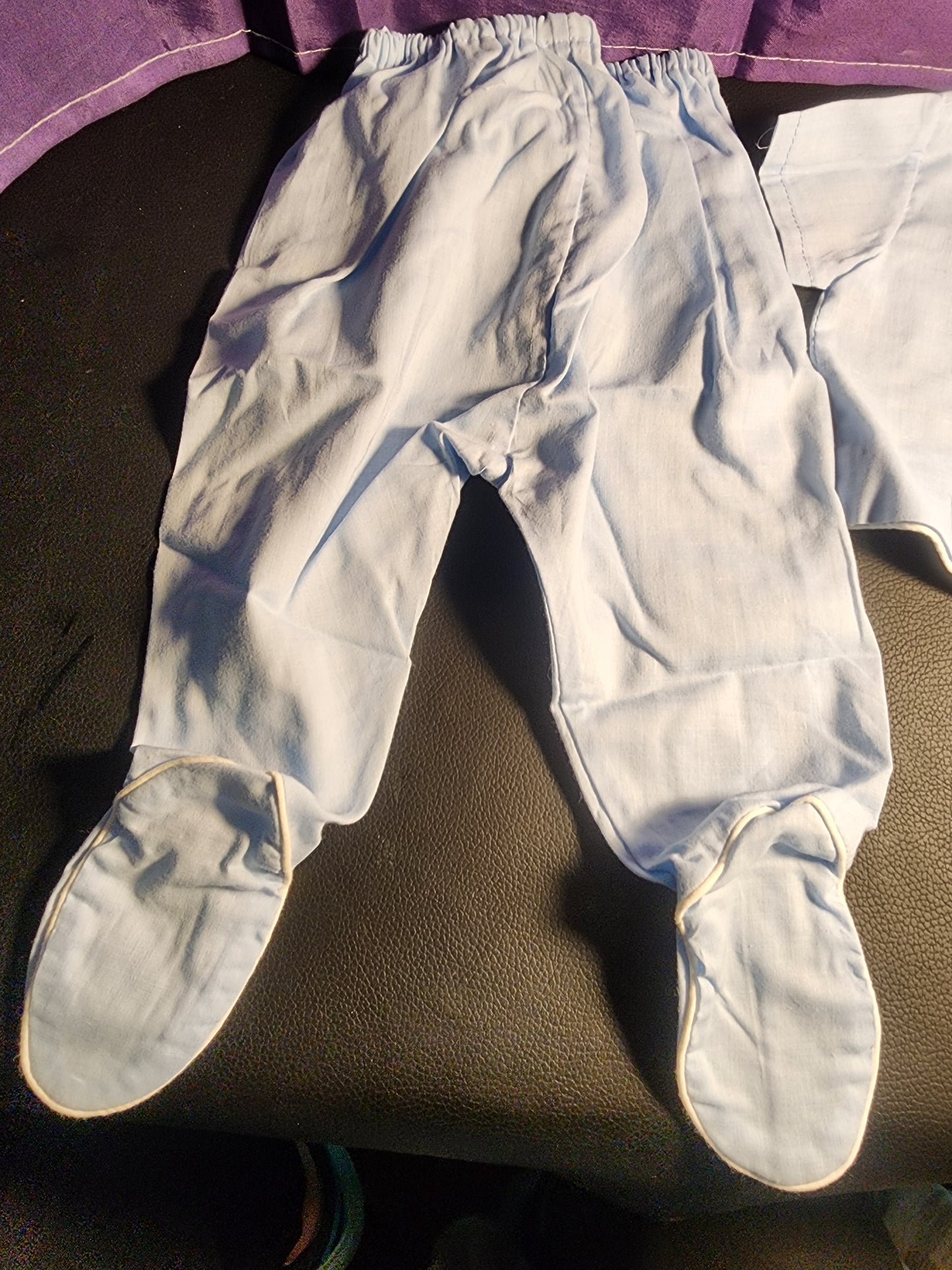 Vintage Classic Blue Newborn Outfit with Vest and Bow Tie